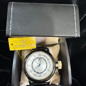 Invicta Black and Silver Watch